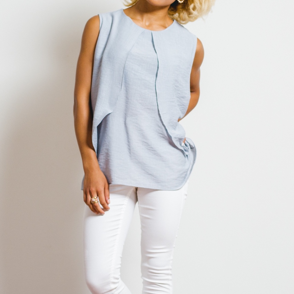 Double Panel Crepe Blouse